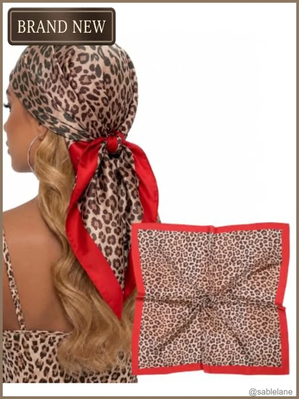 Satin Hair Scarf for Women, Silk Feeling Square Head Scarf, Neck Kerchief